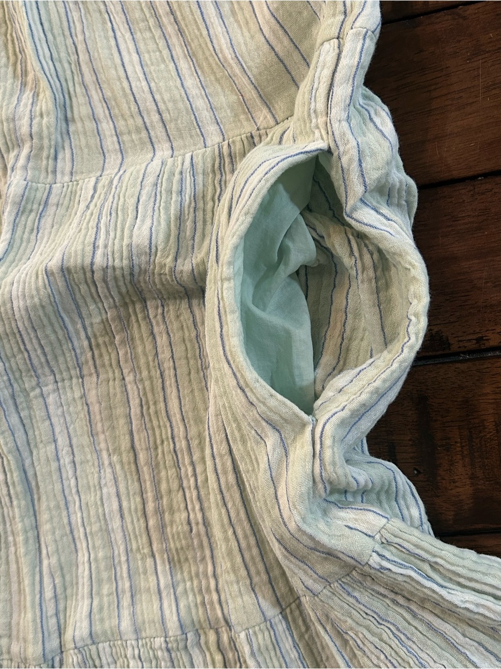 Light Blue, Mint & White Striped Tank Dress - Picture 3 of 3